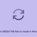 How to fix kb5061768 fails to install in windows