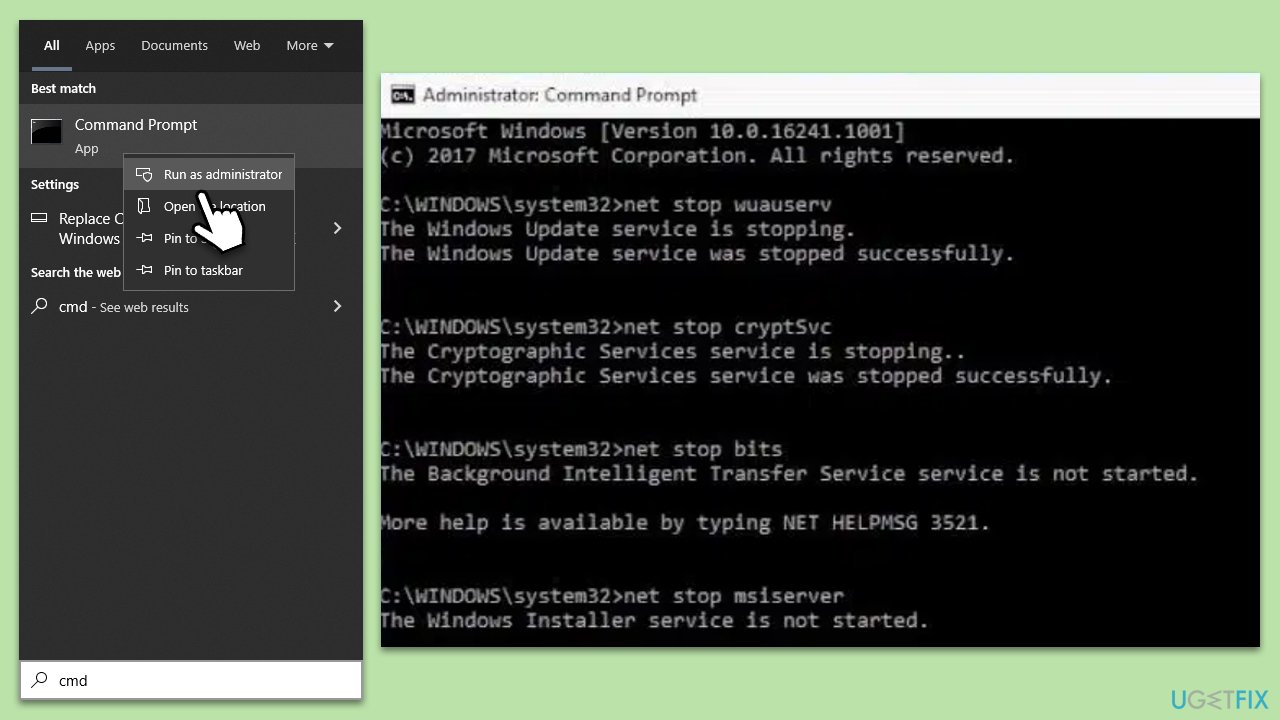 Reset Windows Update components