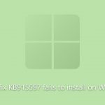 How to fix kb915597 fails to install on windows