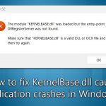 How to fix kernelbase dll causes application crashes in windows