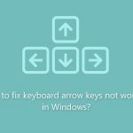 How to fix keyboard arrow keys not working in windows
