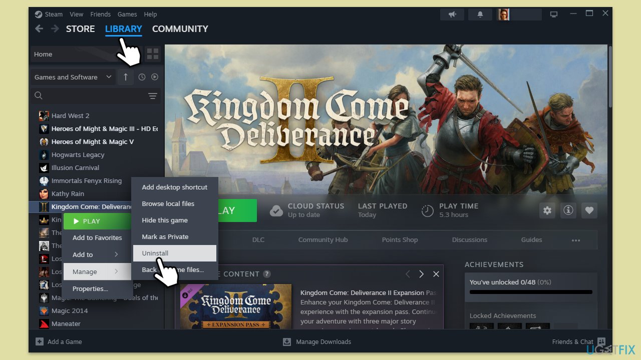 How to fix kingdom come deliverance 2 crashing on windows reinstall game copy