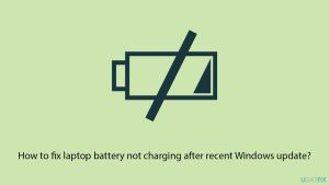 How to fix laptop battery not charging after recent windows update copy