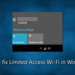 How to fix limited access wi fi in windows