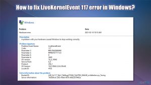 How to fix livekernelevent 117 error in windows