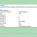 How to fix livekernelevent code 1a8 in windows