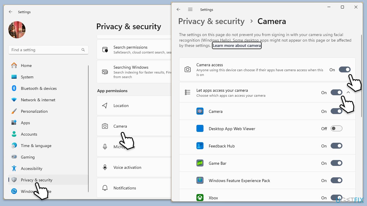How to fix make sure your face is centered in the frame issue when setting up facial recognition in windows check privacy copy