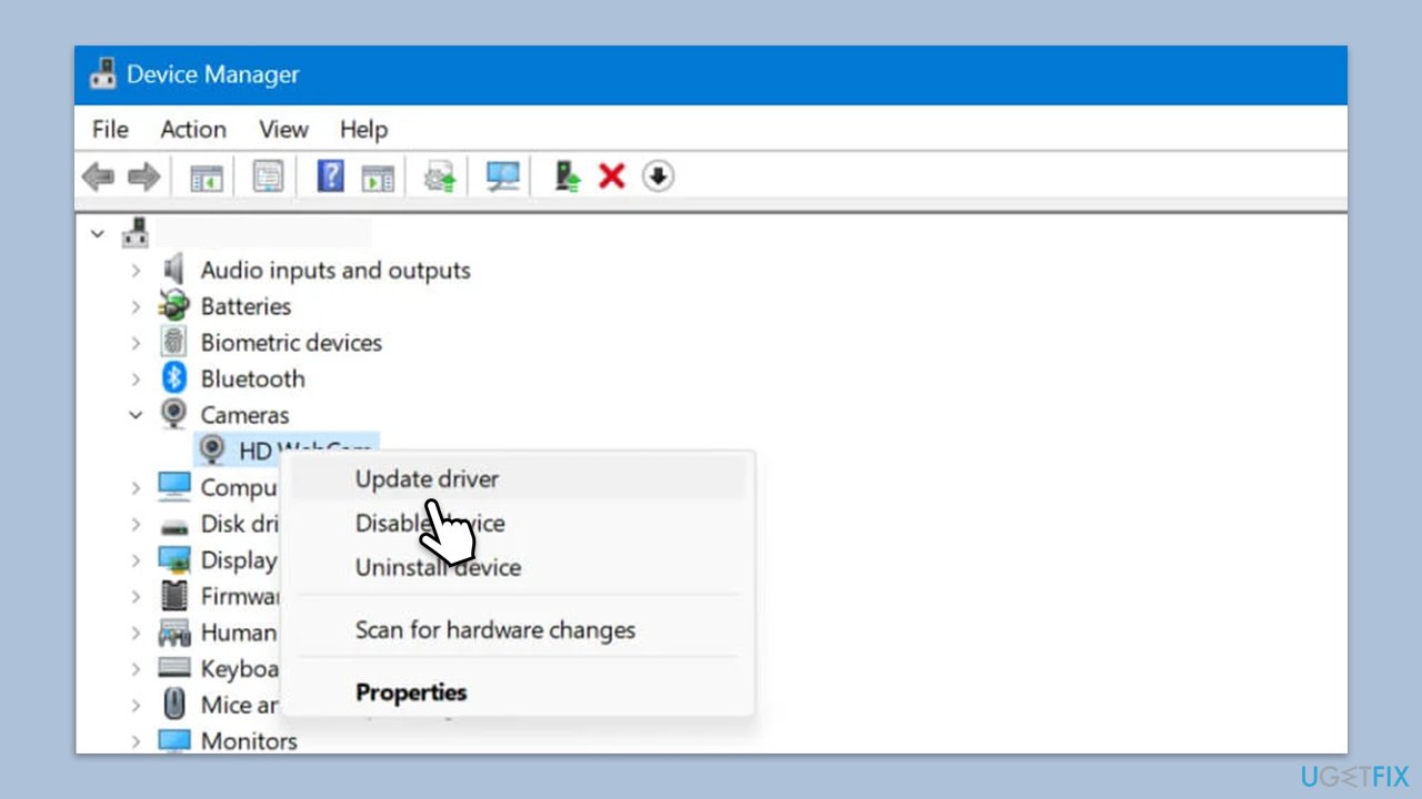 How to fix make sure your face is centered in the frame issue when setting up facial recognition in windows update camera drivers copy