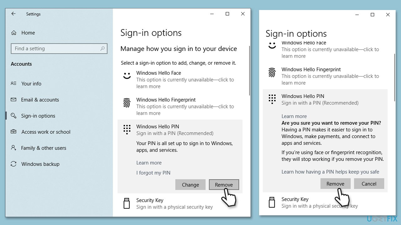 How to fix making sure its you message when logging in check windows hello settings