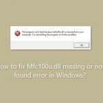 How to fix mfc100u dll missing or not found error in windows