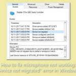 How to fix microphone not working device not migrated error in windows