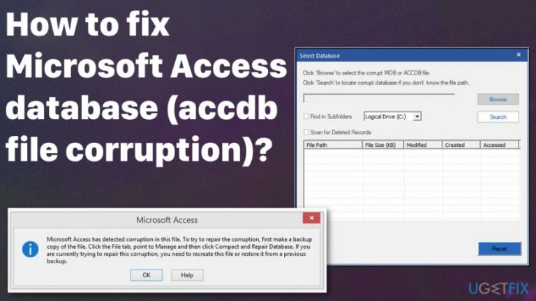 How to fix Microsoft Access database (accdb file corruption)?