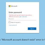 How to fix microsoft account doesnt exist error in windows