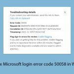 How to fix microsoft login error code 50058 in windows copy