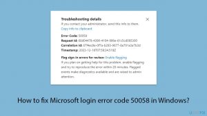 How to fix microsoft login error code 50058 in windows copy