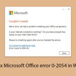 How to fix microsoft office error 0 2054 in windows copy