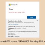 How to fix microsoft office error 2147483661 error tag 7q6ca in windows copy