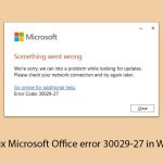 How to fix microsoft office error 30029 27 in windows copy