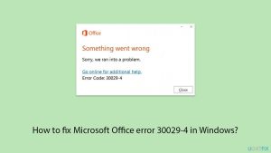 How to fix microsoft office error 30029 4 in windows copy