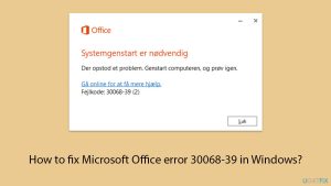 How to fix microsoft office error 30068 39 in windows copy