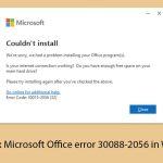 How to fix microsoft office error 30088 2056 in windows copy