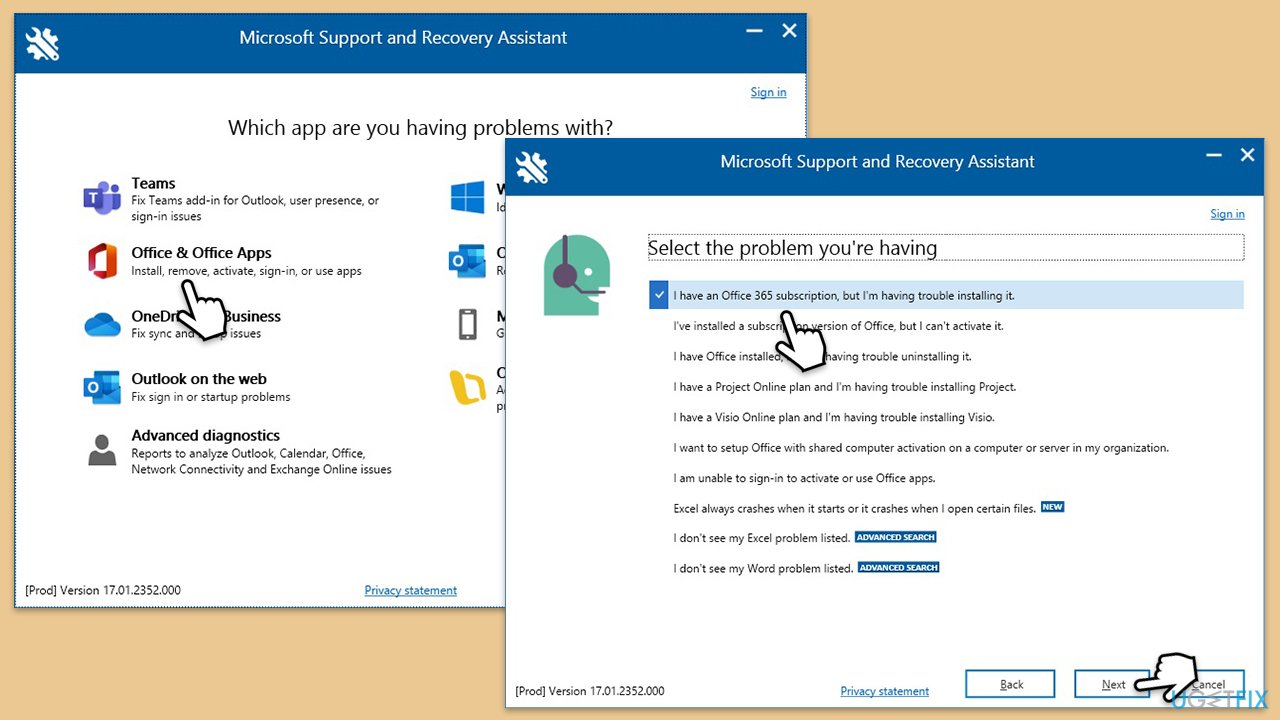 How to fix microsoft office error 30088 2056 in windows support and recovery assistant