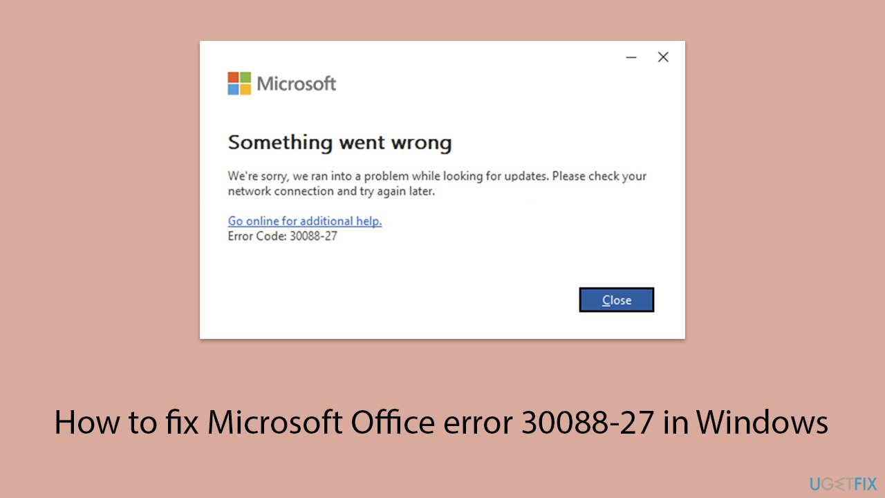 How to fix microsoft office error 30088 27 in windows copy