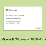 How to fix microsoft office error 30088 4 in windows copy