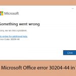 How to fix microsoft office error 30204 44 in windows copy