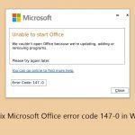 How to fix microsoft office error code 147 0 in windows copy
