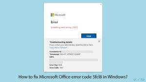 How to fix microsoft office error code 5fcl8 in windows copy