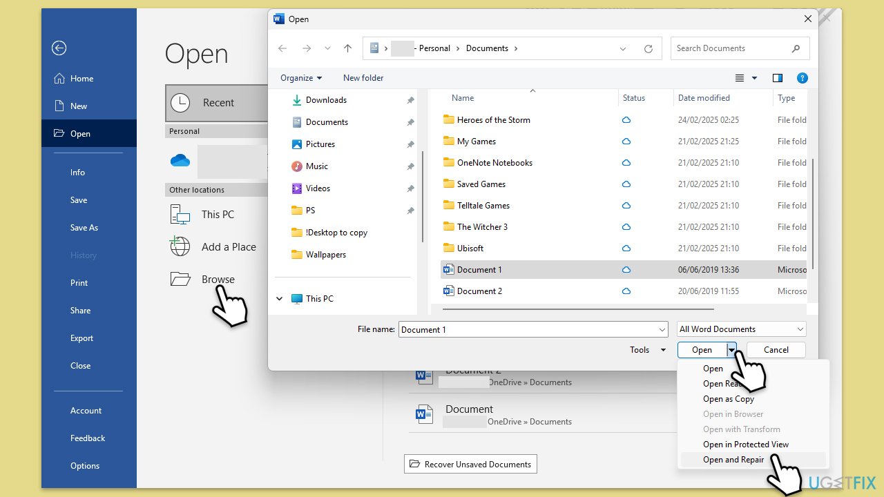How to fix microsoft office has detected a problem with this file error in windows open and repair file copy How to fix microsoft office has detected a problem with this file error in windows open and repair file copy