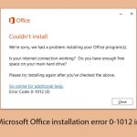 How to fix microsoft office installation error 0 1012 in windows copy