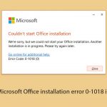 How to fix microsoft office installation error 0 1018 in windows copy