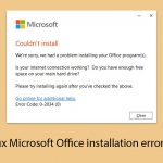 How to fix microsoft office installation error 0 2034 copy