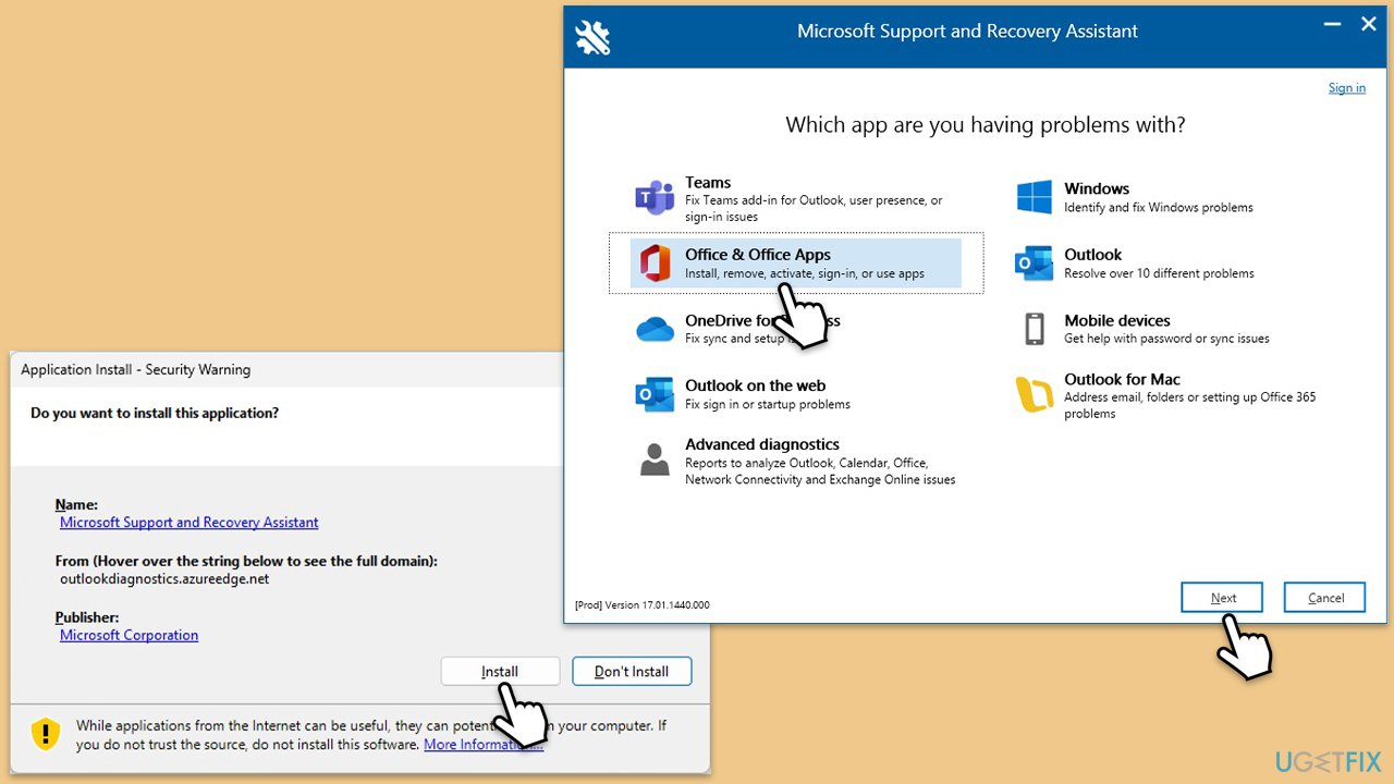Install Microsoft Support and Recovery Assistant