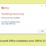 How to fix microsoft office installation error 30016 22 in windows