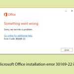 How to fix microsoft office installation error 30169 22 in windows copy