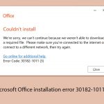 How to fix microsoft office installation error 30182 1011 in windows copy