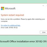 How to fix microsoft office installation error 30182 39 in windows copy
