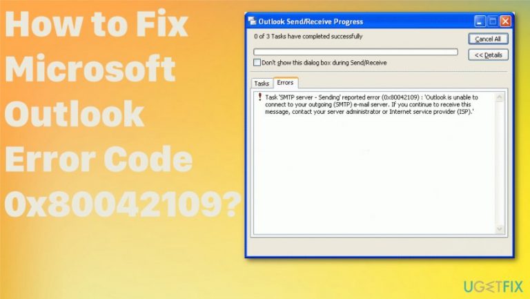 How to Fix Microsoft Outlook Error Code 0x80042109?