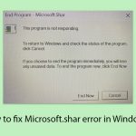 How to fix microsoft shar error in windows copy