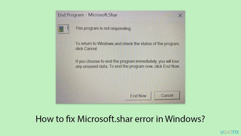 How to fix Microsoft.shar error in Windows?