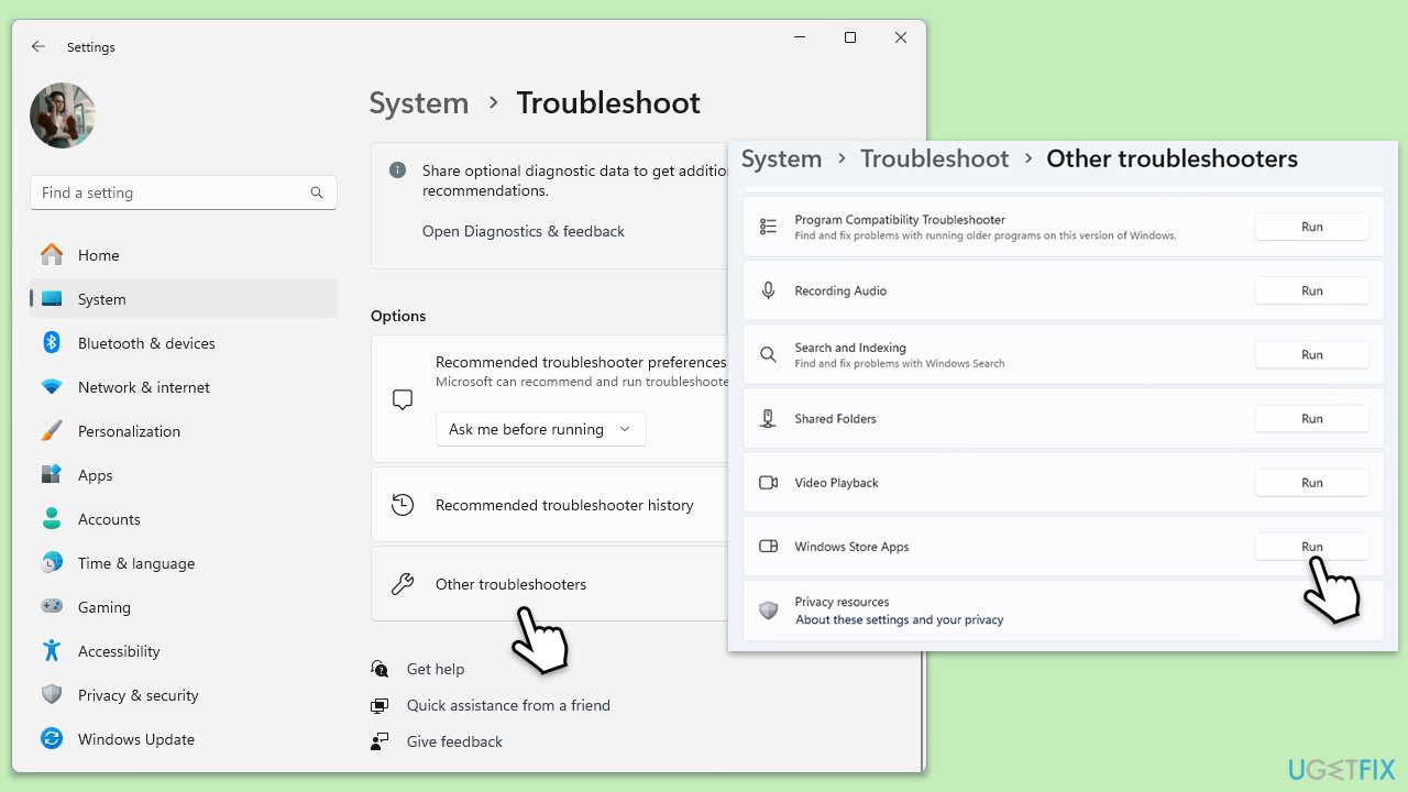 How to fix microsoft store error 0x00000193 in windows troubleshooter