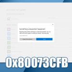 How to fix microsoft store error 0x80073cfb