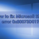 How to fix microsoft store error 0x80073d01