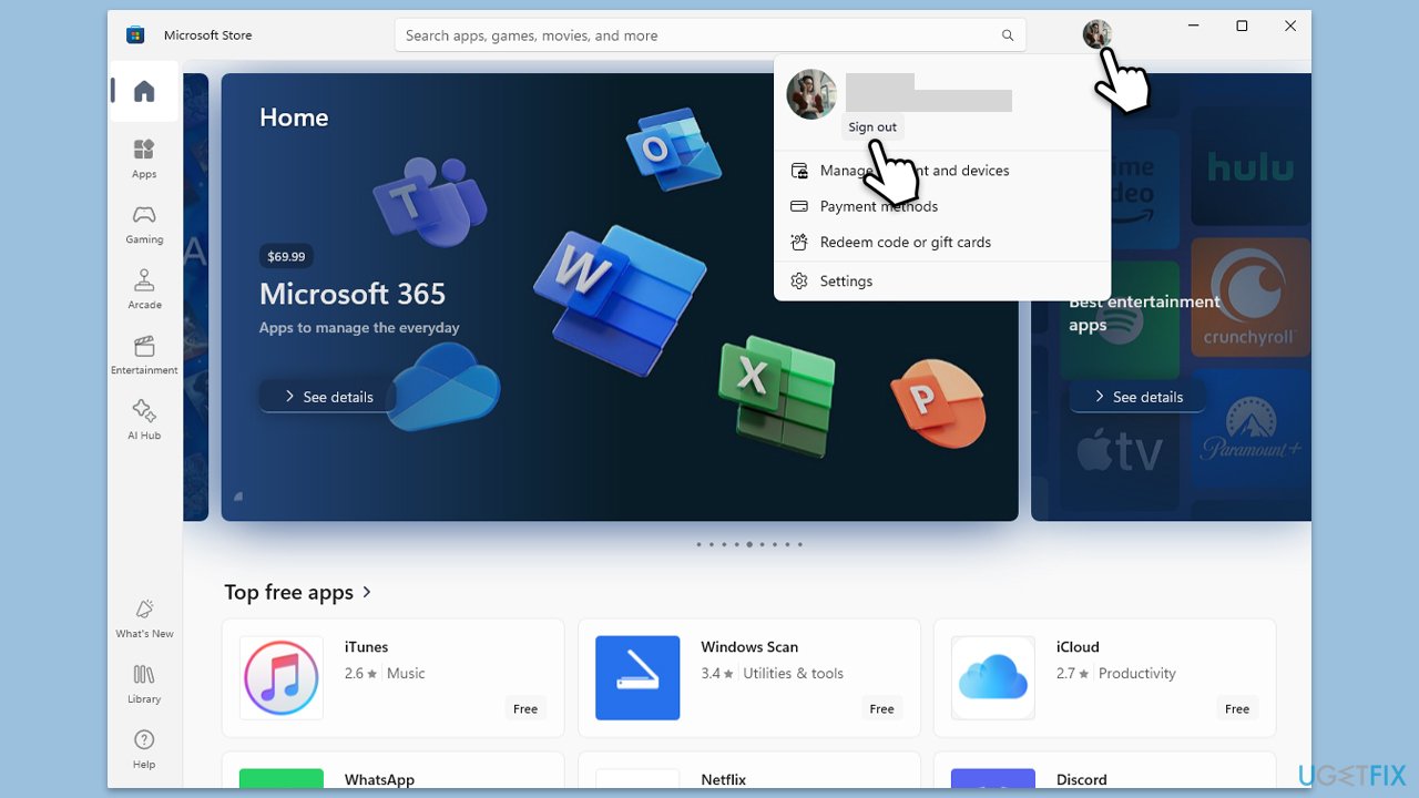 How to fix microsoft store error pardon the interruption in windows sign out copy