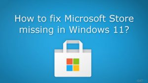 How to fix microsoft store missing in windows