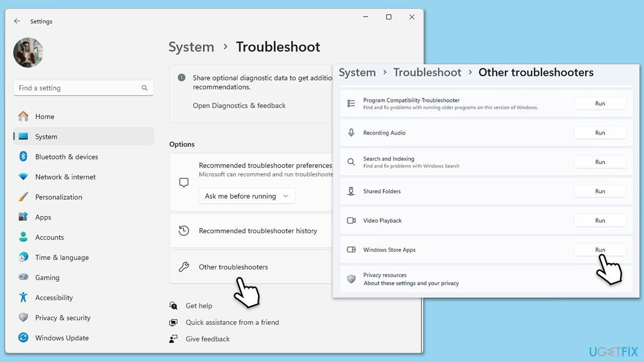 How to fix microsoft store stuck on updating run store apps troubleshooter