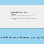 How to fix microsoft store stuck on updating
